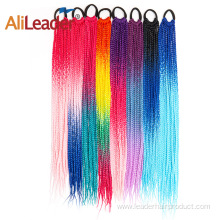 Synthetic Hairpiece Ombre Braid Ponytail With Rubber Bands